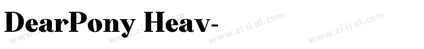 DearPony Heav字体转换